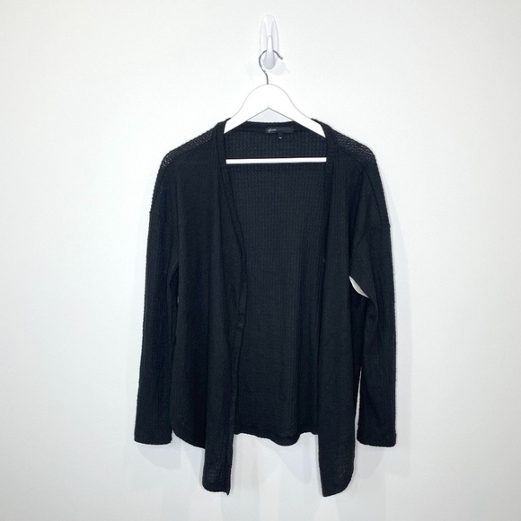Gibson Black Long Sleeve Button Up Cardigan - Picture 1 of 6